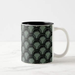 Ultramodern Glamour Mug, Dark Sage Two-Tone Coffee Mug