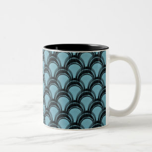 Ultramodern Glamour Mug, Light Blue Two-Tone Coffee Mug