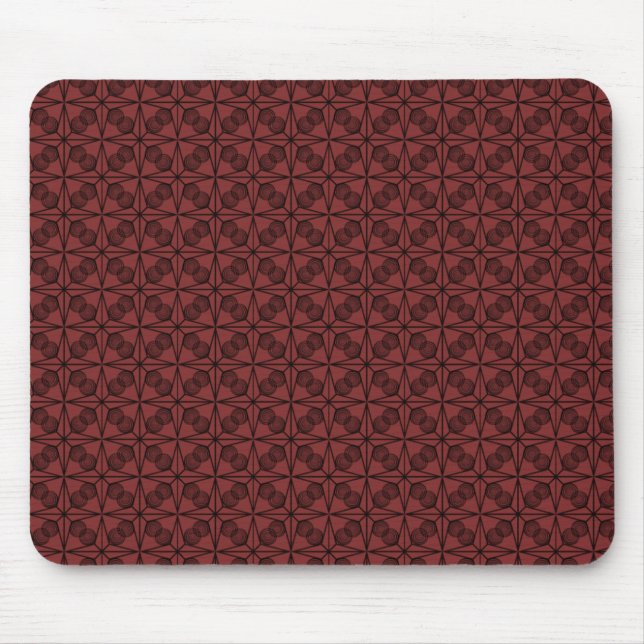 Ultramodern Retro Mousepad, Brick Red Mouse Mat (Front)