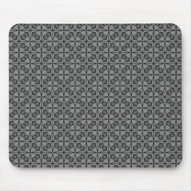 Ultramodern Retro Mousepad, Grey Mouse Mat (Front)