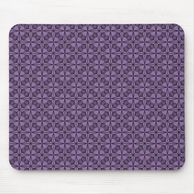 Ultramodern Retro Mousepad, Purple Mouse Mat (Front)