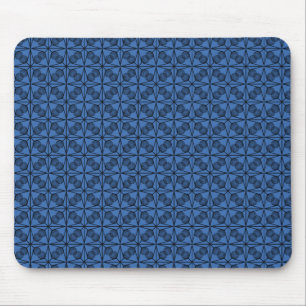Ultramodern Retro Mousepad, Royal Blue Mouse Mat