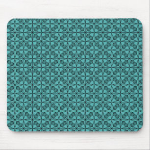 Ultramodern Retro Mousepad, Teal Mouse Mat