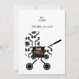 Ultrasound B/W Damask Thank You Baby Viewpoint