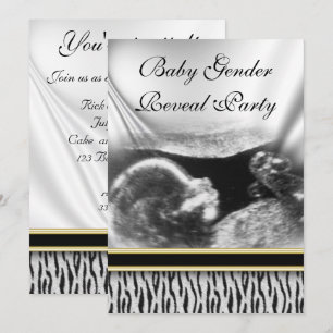 Ultrasound Baby Gender Reveal Party Invitation