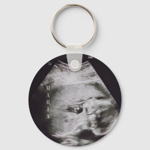 Ultrasound baby keepsake keychain