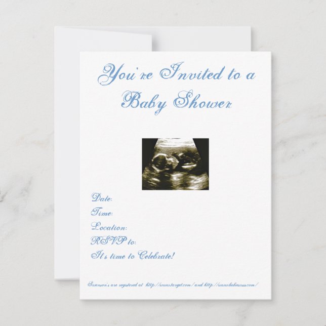 Ultrasound Baby Shower Invitation (Front)