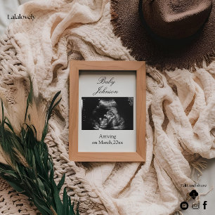 Ultrasound Boho rustic pregnancy announcement 