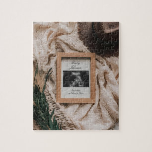 Ultrasound Boho rustic pregnancy announcement  Jigsaw Puzzle