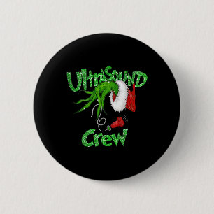 Ultrasound Crew Sonographer Merry Christmas Xmas P 6 Cm Round Badge