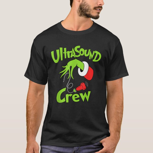 Ultrasound Crew Sonographer Merry Christmas Xmas P T-Shirt (Front)