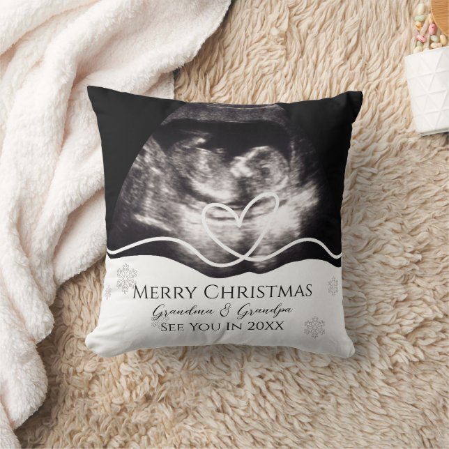 Ultrasound Grandparents Pregnancy Announcement Cushion (Blanket)