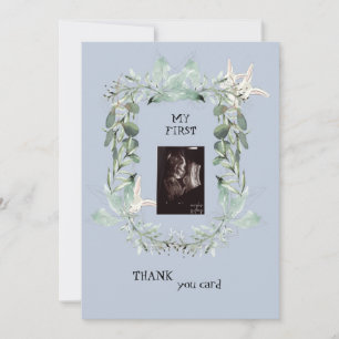 Ultrasound Photo Foliage Funny Thank You Baby  Card