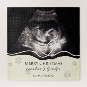 Ultrasound Photo Grandparents Pregnancy Reveal  Jigsaw Puzzle