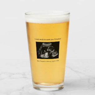 Ultrasound Photo Pregnancy Announcement Grandma Glass
