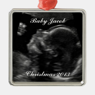 Ultrasound Photo Template Metal Tree Decoration