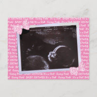 Ultrasound Picture Baby Shower Invitation Postcard