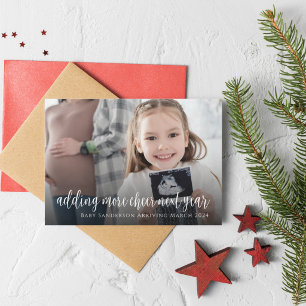 Ultrasound Pregnancy Announcement Holiday Card