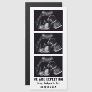 Ultrasound Pregnancy Announcement Photo Magnet