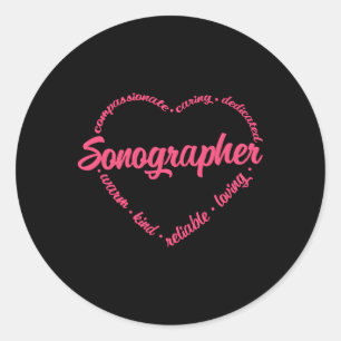 Ultrasound Sonographer Tech Sonography Ct Scan Classic Round Sticker