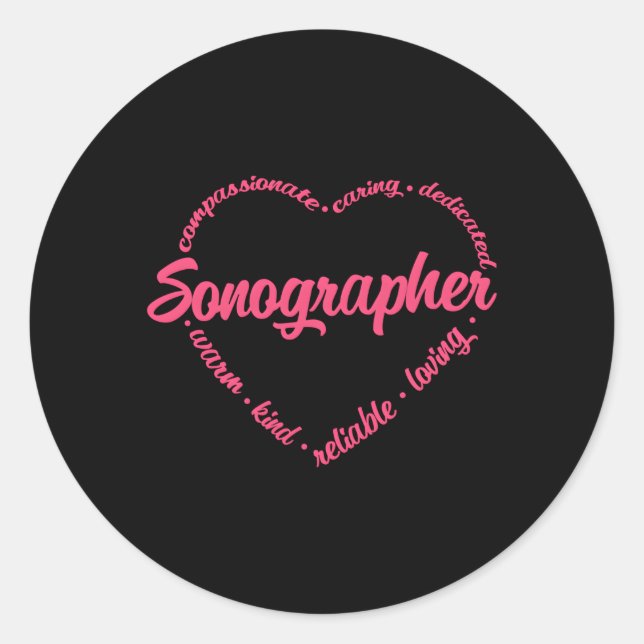Ultrasound Sonographer Tech Sonography Ct Scan Classic Round Sticker (Front)