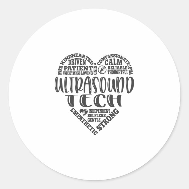 Ultrasound tech, Sonographer, UT life Classic Round Sticker (Front)