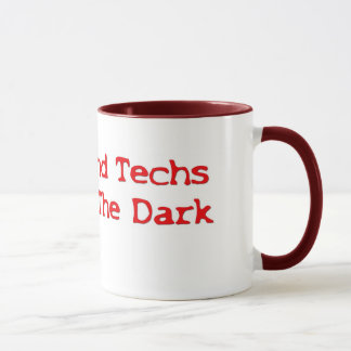 Ultrasound Techs Do It In The Dark Red Type Logo Mug