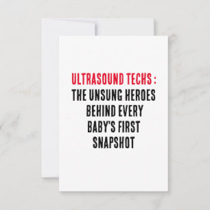 Ultrasound techs: The unsung heroes behind every  Thank You Card