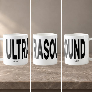 ULTRASOUND Wraparound Text Personalised Coffee Mug