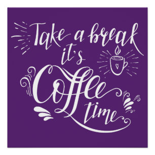 Ultraviolet coffee sign poster