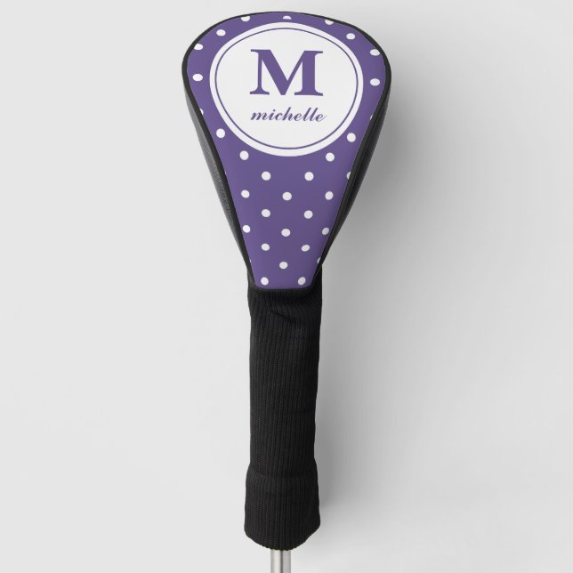 Ultraviolet  | Golf | DOT personalised monogram Head Cover (Front)