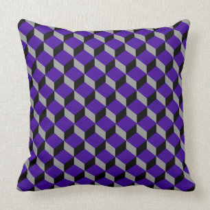 Ultraviolet Optical Illusion Modern Patterned Cushion