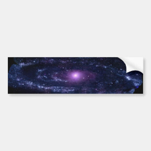 Ultraviolet Purple Andromeda Galaxy Space Bumper Sticker