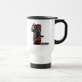 Ultron Rising Over Avengers Graphic Travel Mug