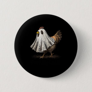 Ultrygeist Chicken, Chicken Ghost, Funny Halloween 6 Cm Round Badge
