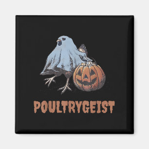 Ultrygeist Halloween Chicken Ghost Magnet