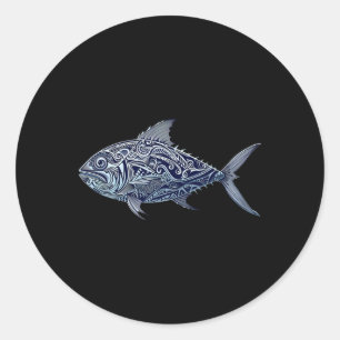 Ulua Fishing Native Hawaiian - Hawaiian Tribyl 1  Classic Round Sticker