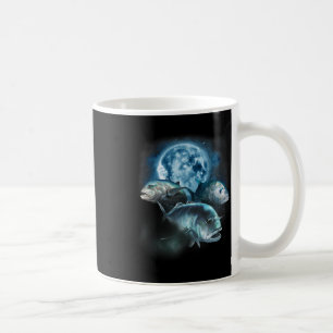 Ulua Fishing Shirt - Trevally Fish Howling At The Coffee Mug