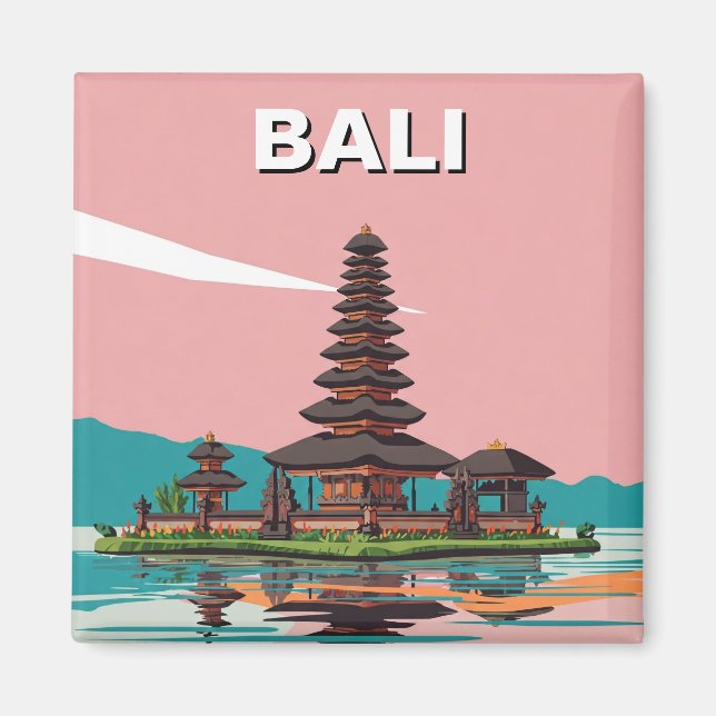 Ulun Danu Bali Indonesia Travel Abstract Magnet (Front)