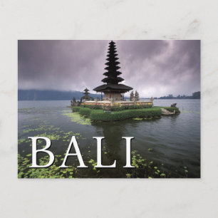 Ulun Danu Temple   Bali, Indonesia Birthday Postcard