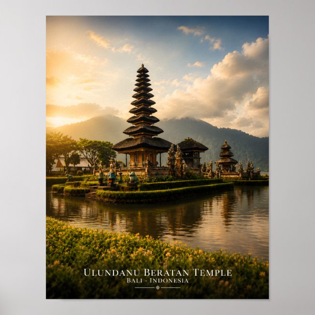 Ulundanu Beratan Temple Bali Poster (Front)
