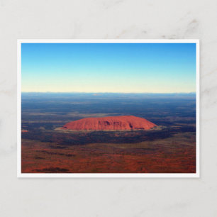 uluru above postcard