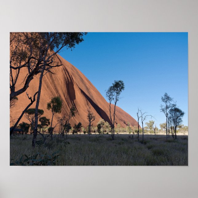 uluru and desert plain poster (Front)