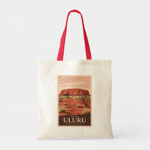 Uluru Australia Travel Art Vintage Tote Bag