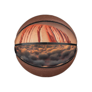 Uluru "Ayers Rock" Australia Oil Paint,  Mini Basketball