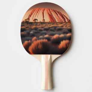 Uluru "Ayers Rock" Australia Oil Paint, Ping Pong Paddle