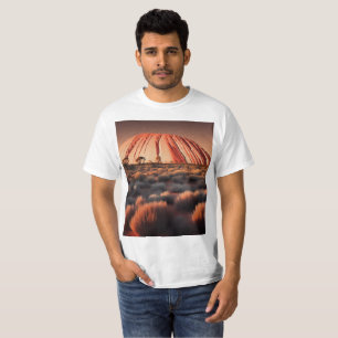Uluru "Ayers Rock" Australia Oil Paint,  T-Shirt
