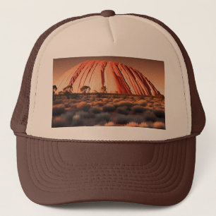 Uluru "Ayers Rock" Australia Oil Paint,  Trucker Hat