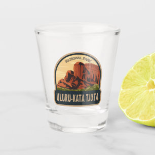 Uluru-Kata Tjuta National Park Australia Emblem Shot Glass