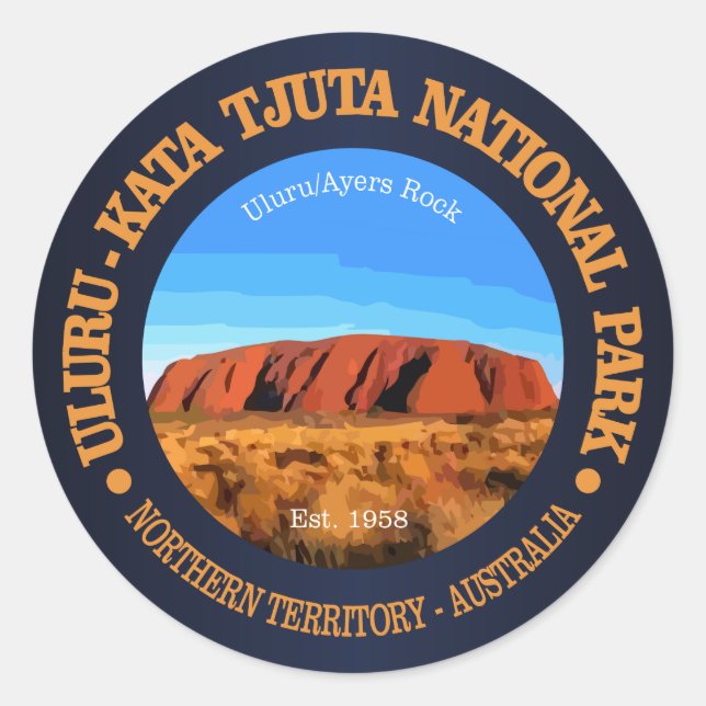 Uluru - Kata Tjuta National Park Classic Round Sticker (Front)